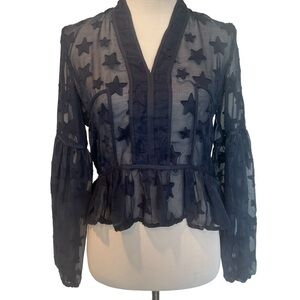 Romeo and Juliet couture navy Star long sleeve top